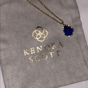 Kendra Scott Kiri Teardrop Necklace Cobalt